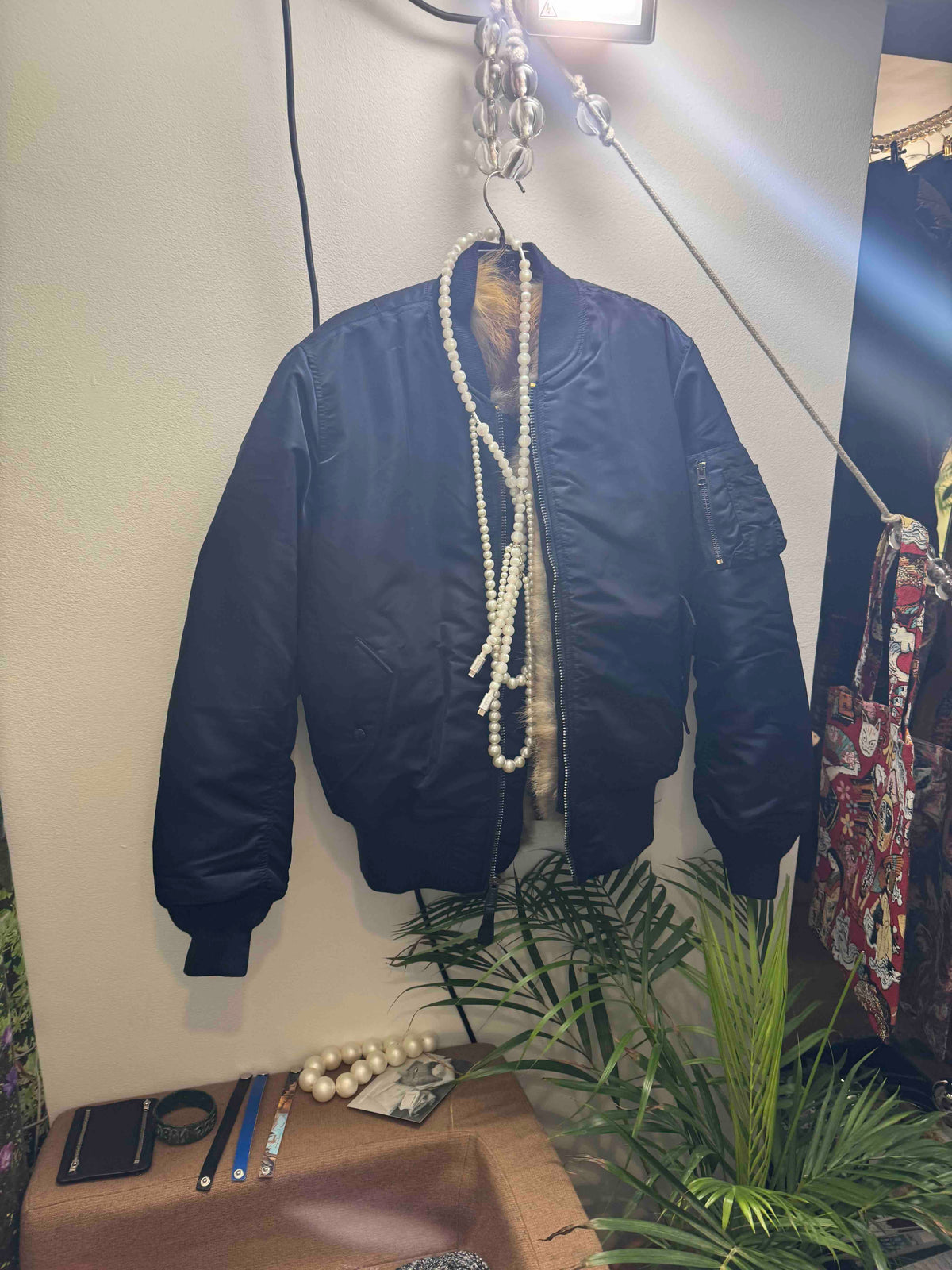 BLESS RICHMANPOORMAN FUR BOMBER JACKET