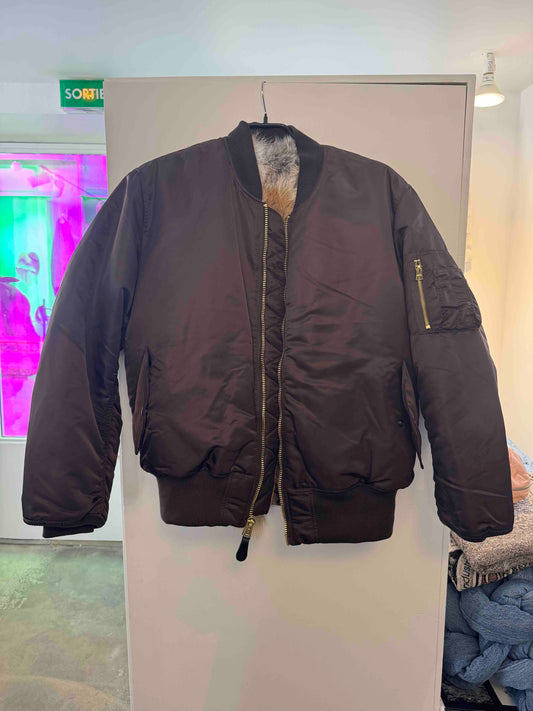 BLESS RICHMANPOORMAN FUR BOMBER JACKET
