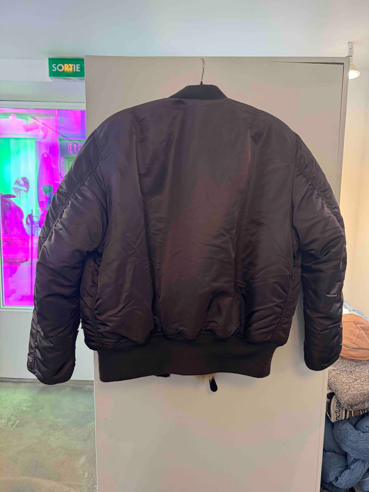 BLESS RICHMANPOORMAN FUR BOMBER JACKET