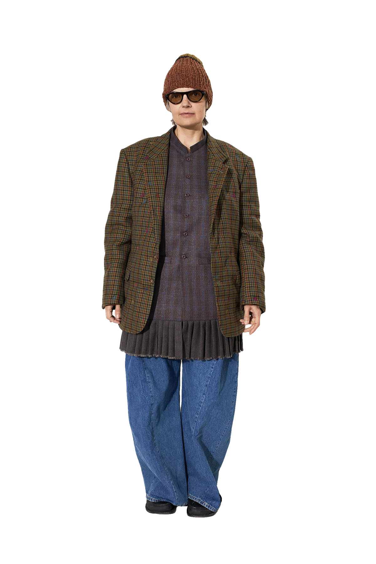 BLESS PADDEDDSAKKO CHECKED BLAZER