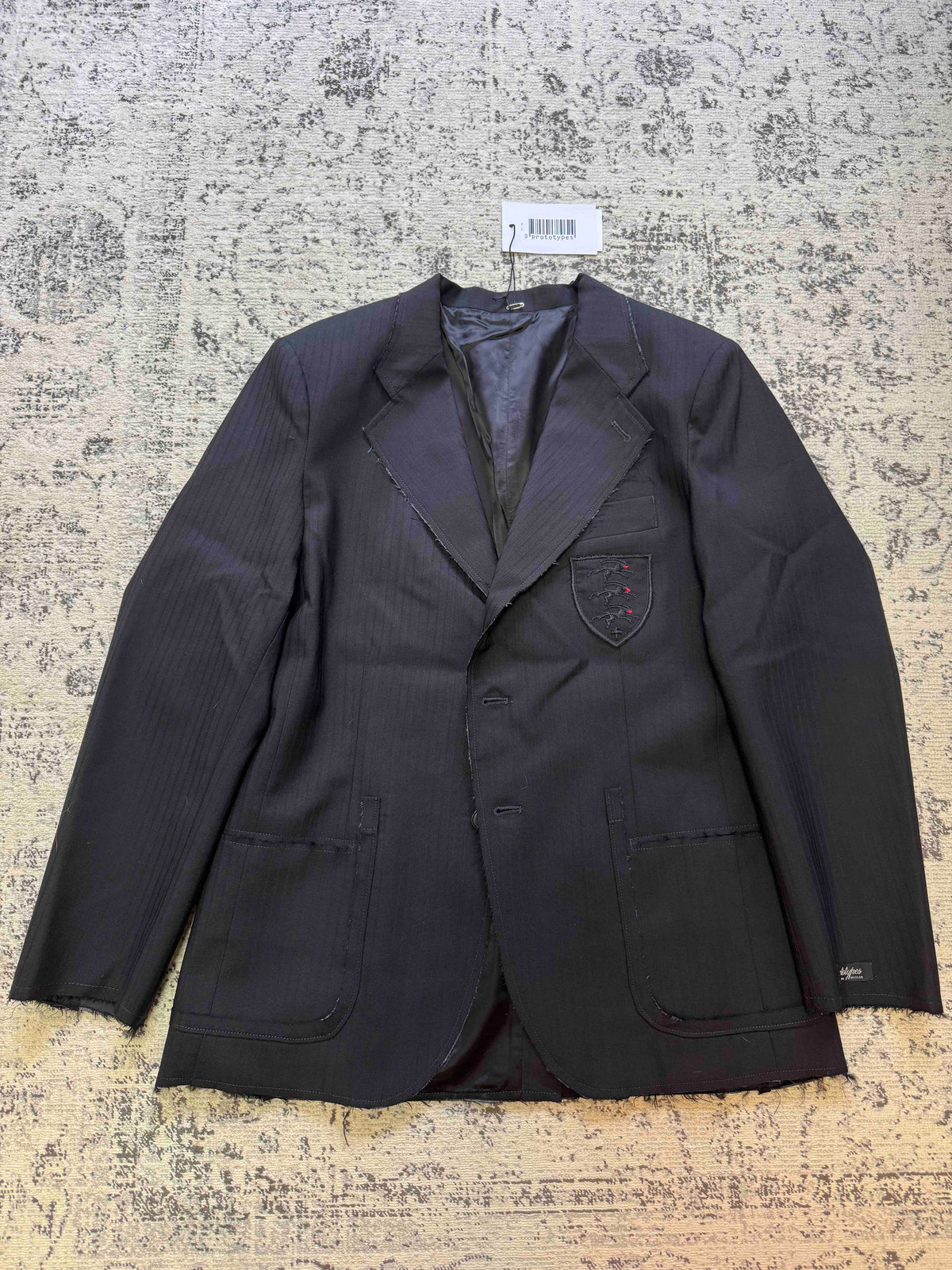 PROTOTYPES STRIPED BLAZER WITH BADGE