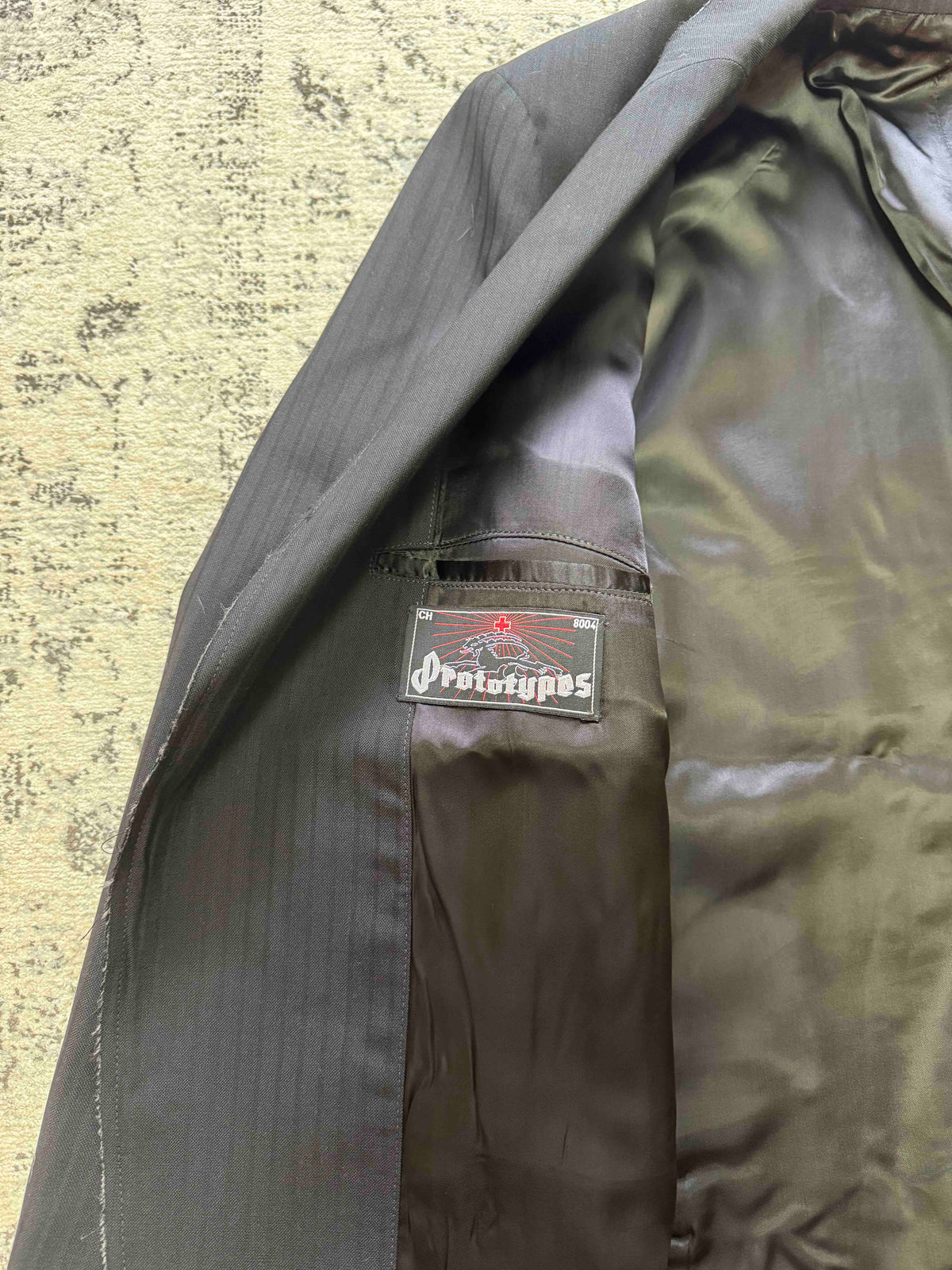 PROTOTYPES STRIPED BLAZER WITH BADGE