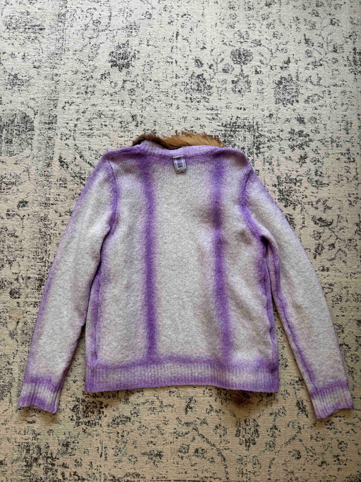 PROTOTYPES REWORKED CARDIGAN WITH FUR DETAILS