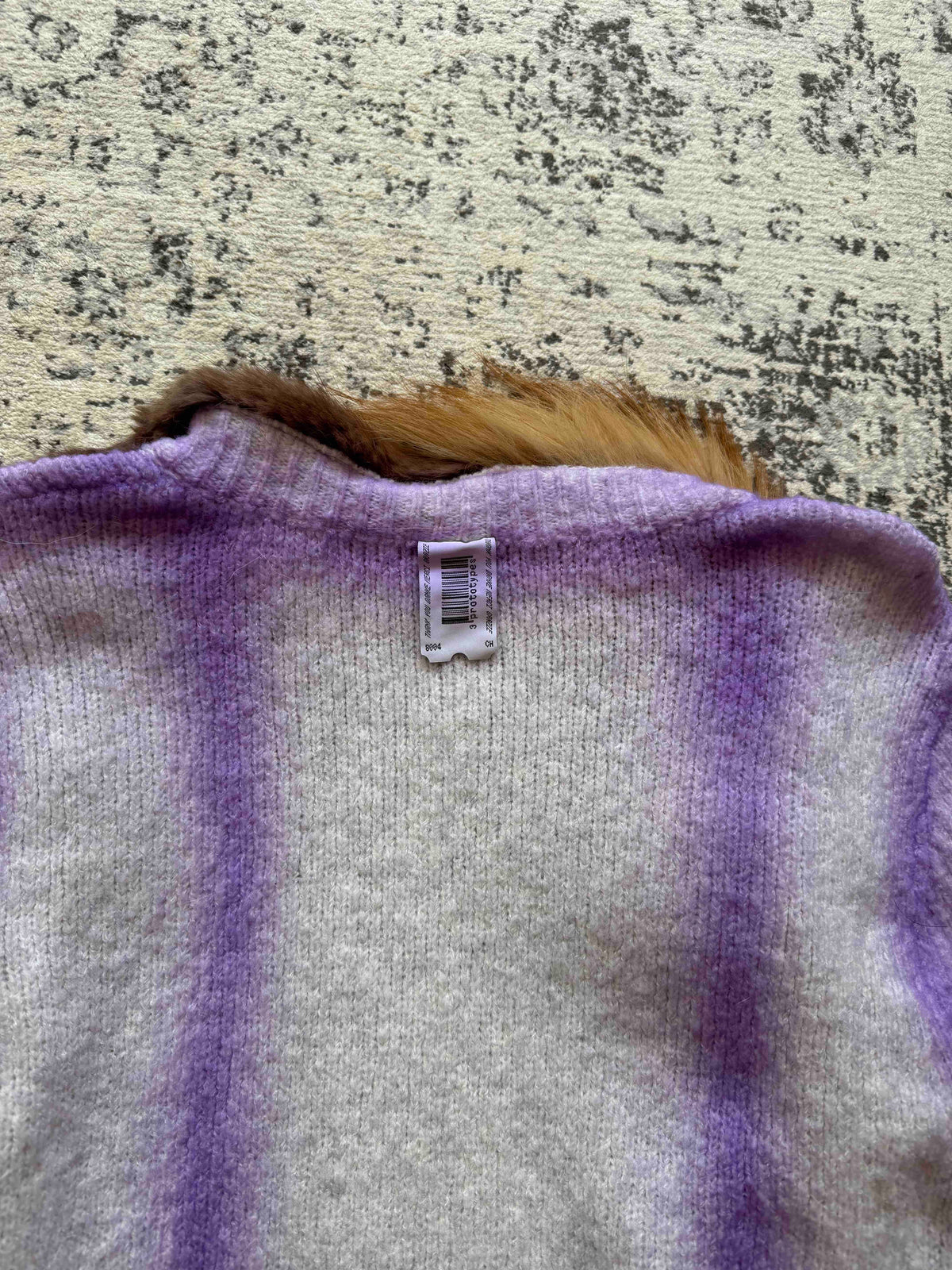 PROTOTYPES REWORKED CARDIGAN WITH FUR DETAILS